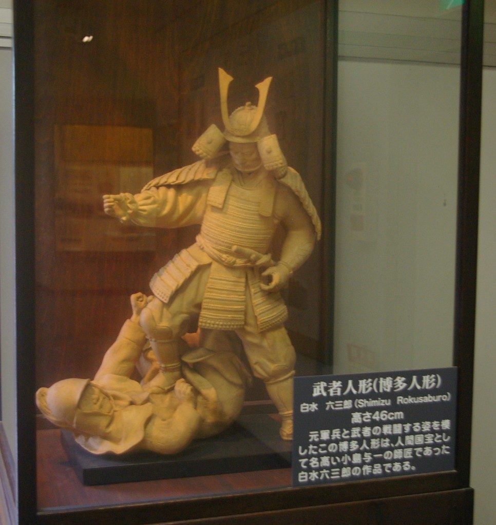 Hakata ningyo warrior figure in traditional samurai armour