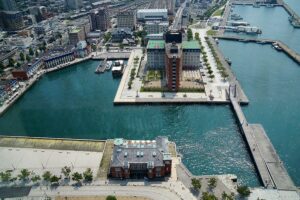 Mojiko Retro waterfront district with historical Western-style buildings