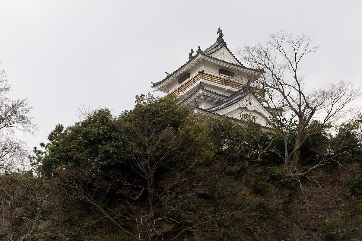 View from Kitsuki Castle toward the Seto Inland Sea