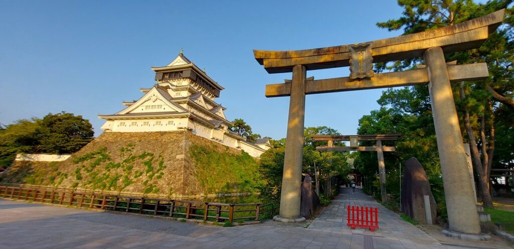 Kokura Castle panoramic view showing the main tower and grounds in Kitakyushu