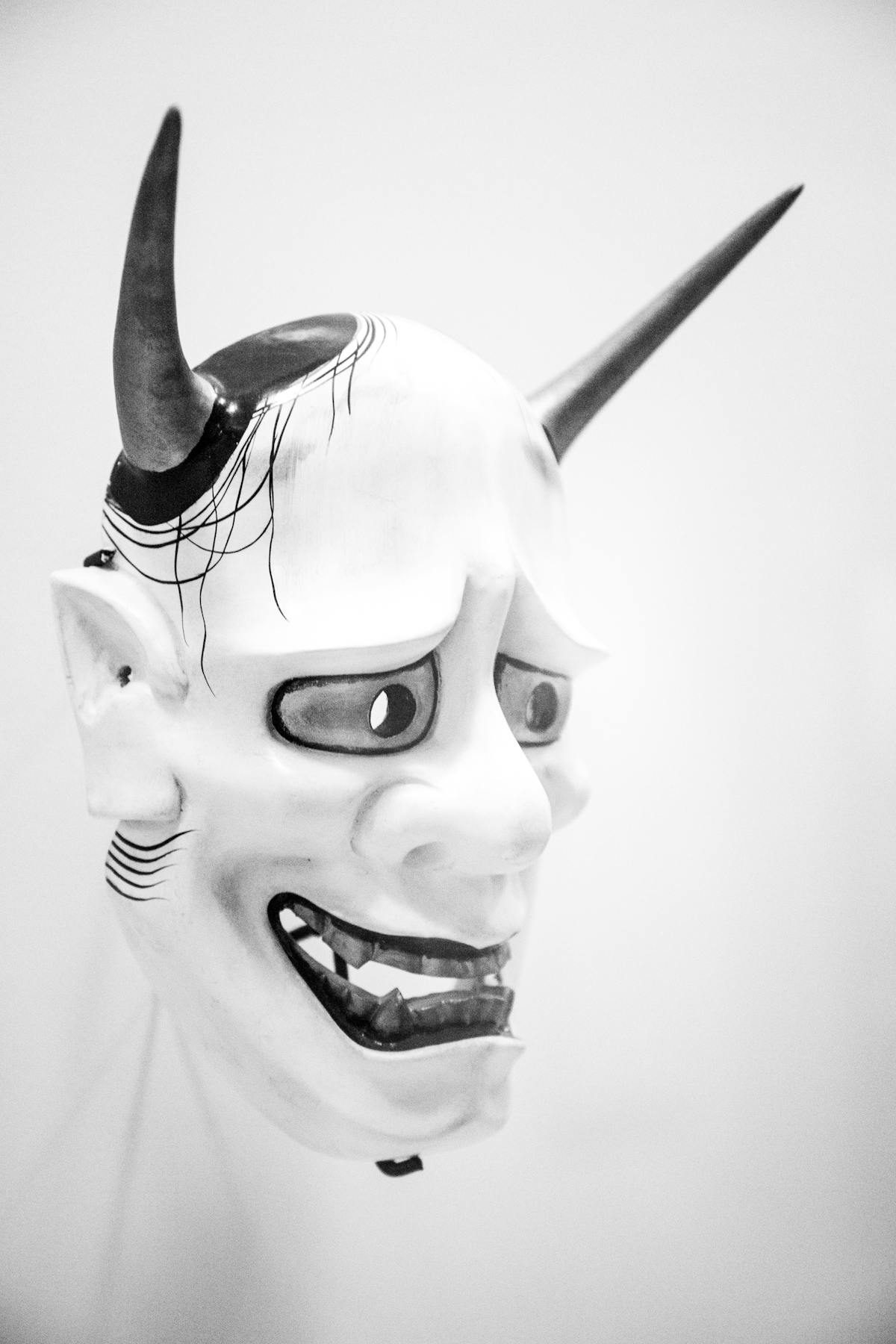 Close-up of a Hannya Noh mask representing a jealous female demon